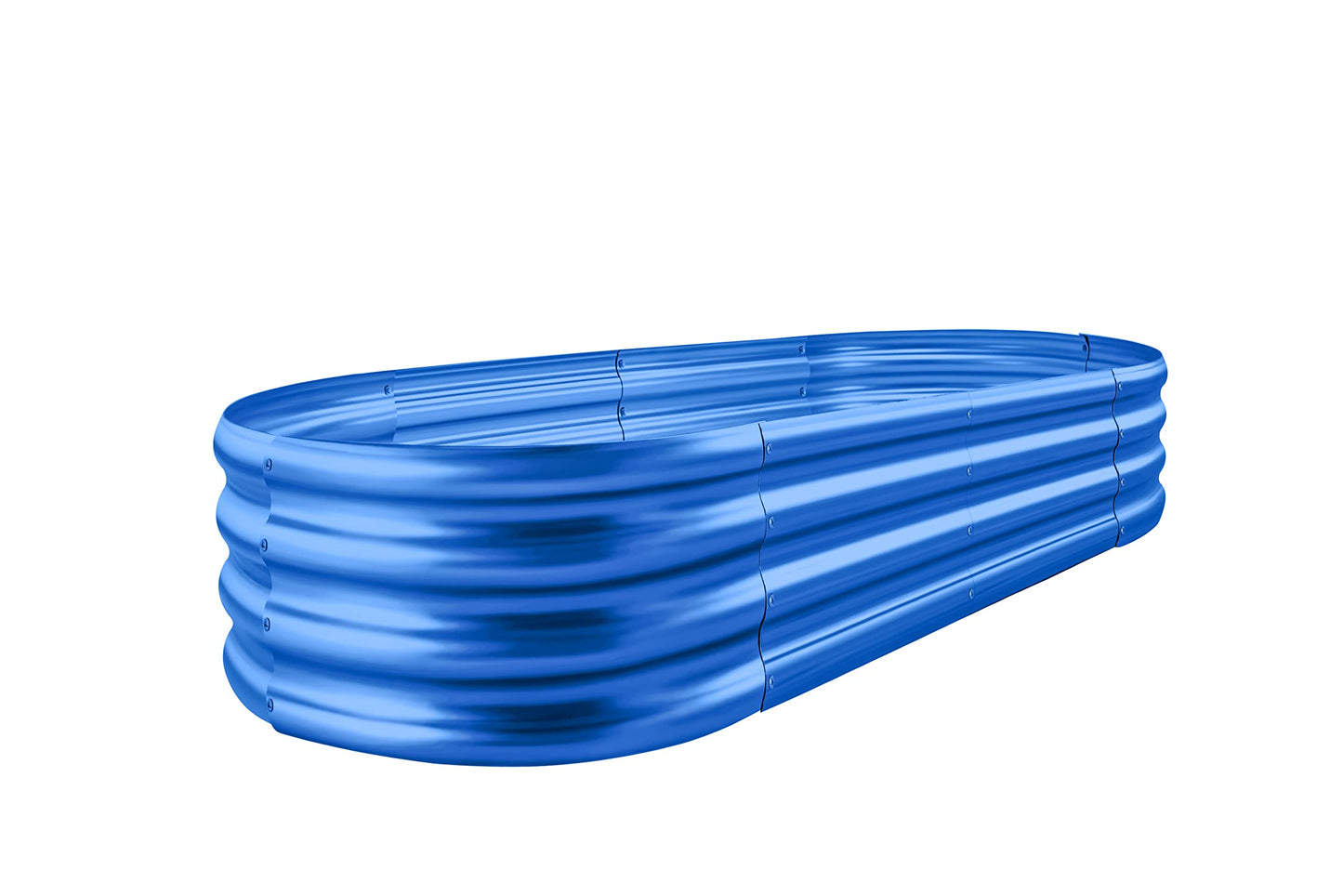 Land Guard Galvanized Raised Garden Bed Kit, Galvanized Planter Garden Boxes Outdoor, Oval Large Metal Raised Garden Beds for Vegetables…………