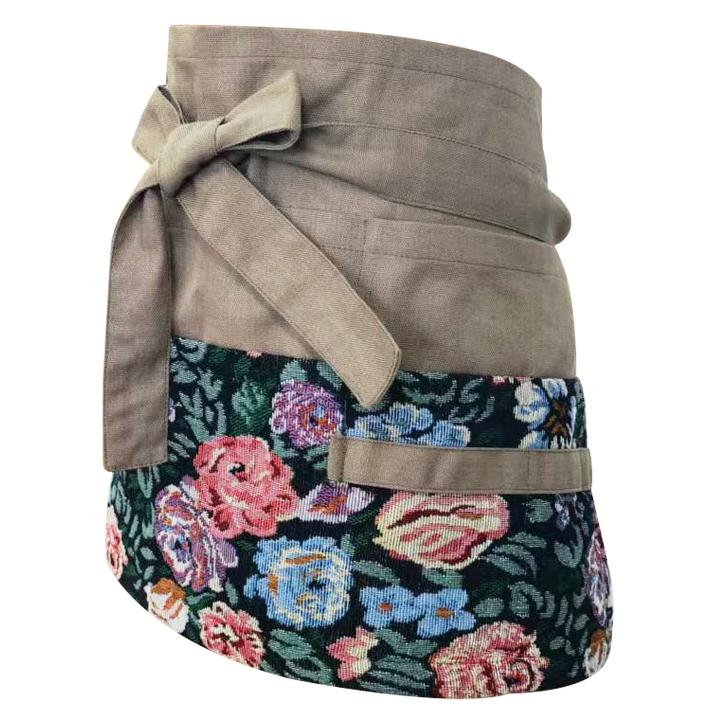 Garden Apron for Woman, Serve Apron Cute, Flora Half Apron with 8 Pockets, Valentines Gift for Mom Wife Girlfriend