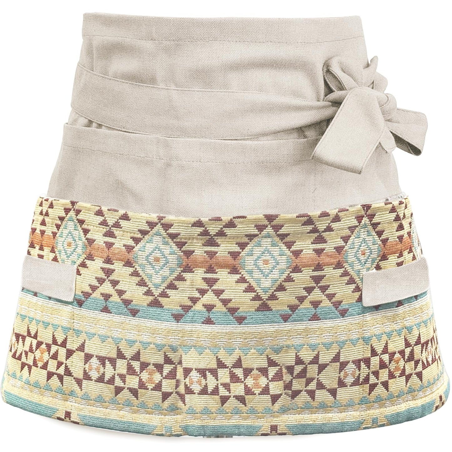 Garden Apron for Woman, Serve Apron Cute, Flora Half Apron with 8 Pockets, Valentines Gift for Mom Wife Girlfriend