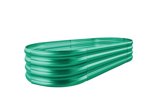 Land Guard Galvanized Raised Garden Bed Kit, Galvanized Planter Garden Boxes Outdoor, Oval Large Metal Raised Garden Beds for Vegetables…………