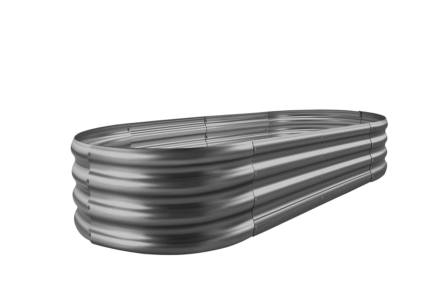 Land Guard Galvanized Raised Garden Bed Kit, Galvanized Planter Garden Boxes Outdoor, Oval Large Metal Raised Garden Beds for Vegetables…………