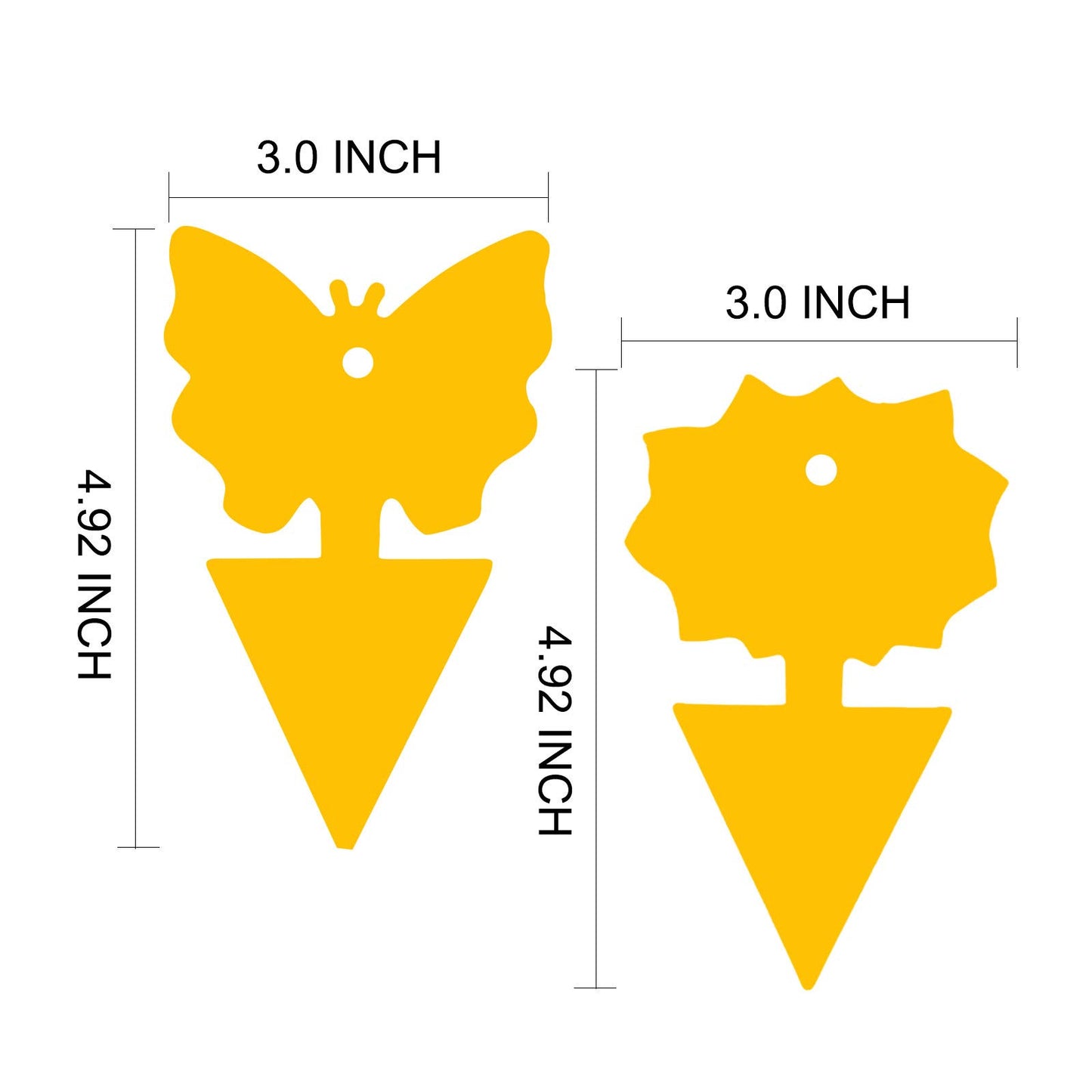 USKICH Sticky Traps Gnat Killer Fruit Fly Traps Non-Toxic and Odorless Fungus Gnat Traps Insect Traps Black Sticky Trap for Indoor and Outdoor Plants（96Pcs Black）