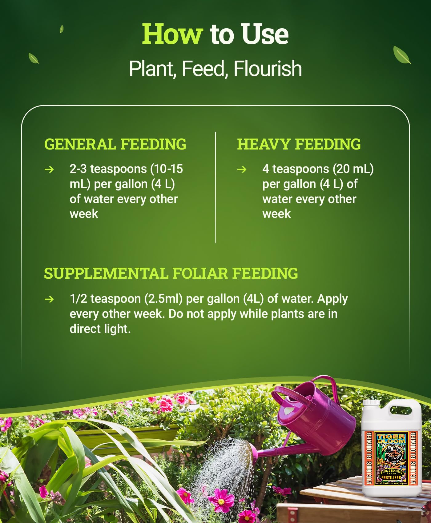 FoxFarm Tiger Bloom Liquid Fertilizer Concentrate - Fast Acting Formula for Vicious Growth with Phosphorus - Encourages Fruit, Flower & Bud Development, NPK 2-8-4 (Pint)