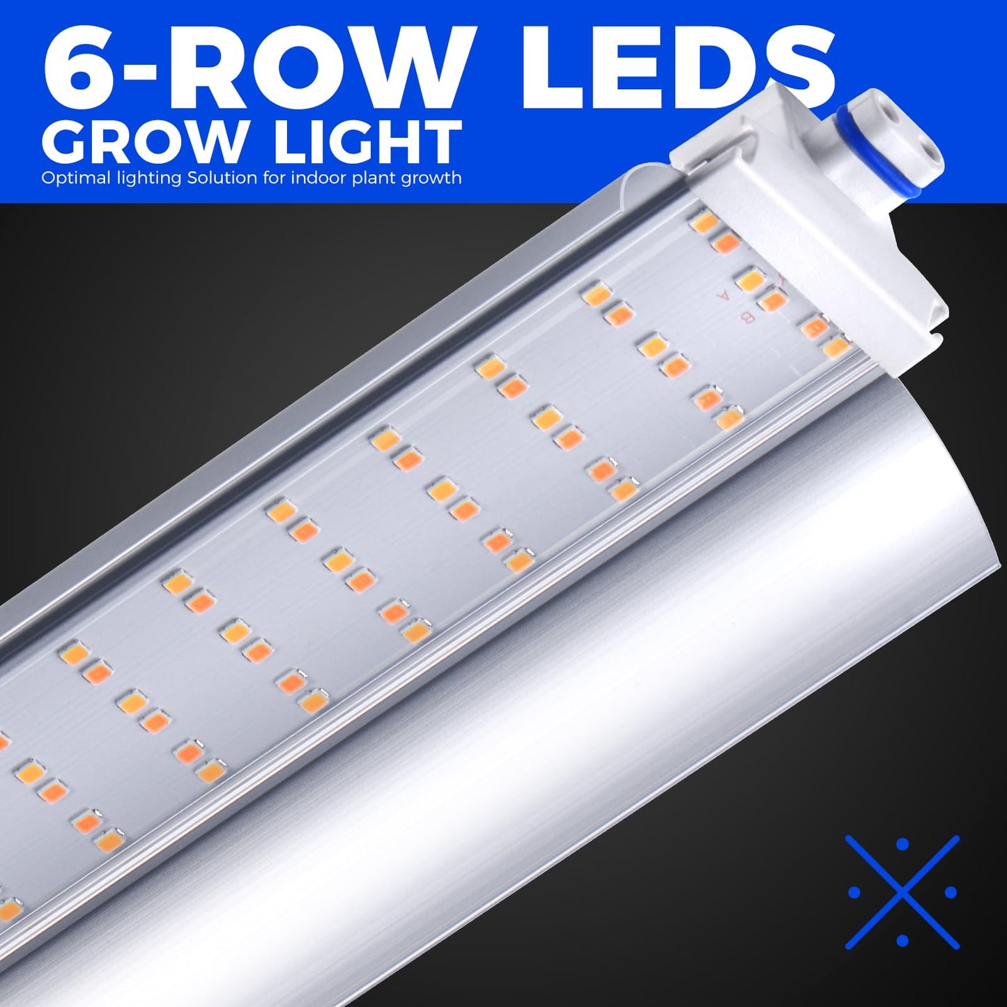 Barrina CX6 Plant Stand with Grow Lights, 3FT T8 30W(Per Light) Full Spectrum Yellow LED Plant Lights, Indoor Plant Shelf for Multiple Plants with On/Off Timer Socket, 6-Tier 35.4"x13.8"x70.9"