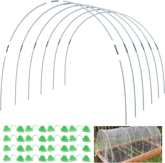 MAXPACE Greenhouse Hoops for Less Than 2.7ft Wide Grow Tunnel, Rust-Free Fiberglass Support Hoops Frame for Garden Fabric, DIY Plant Support Garden Stakes, Gardening Supplies, 25pcs