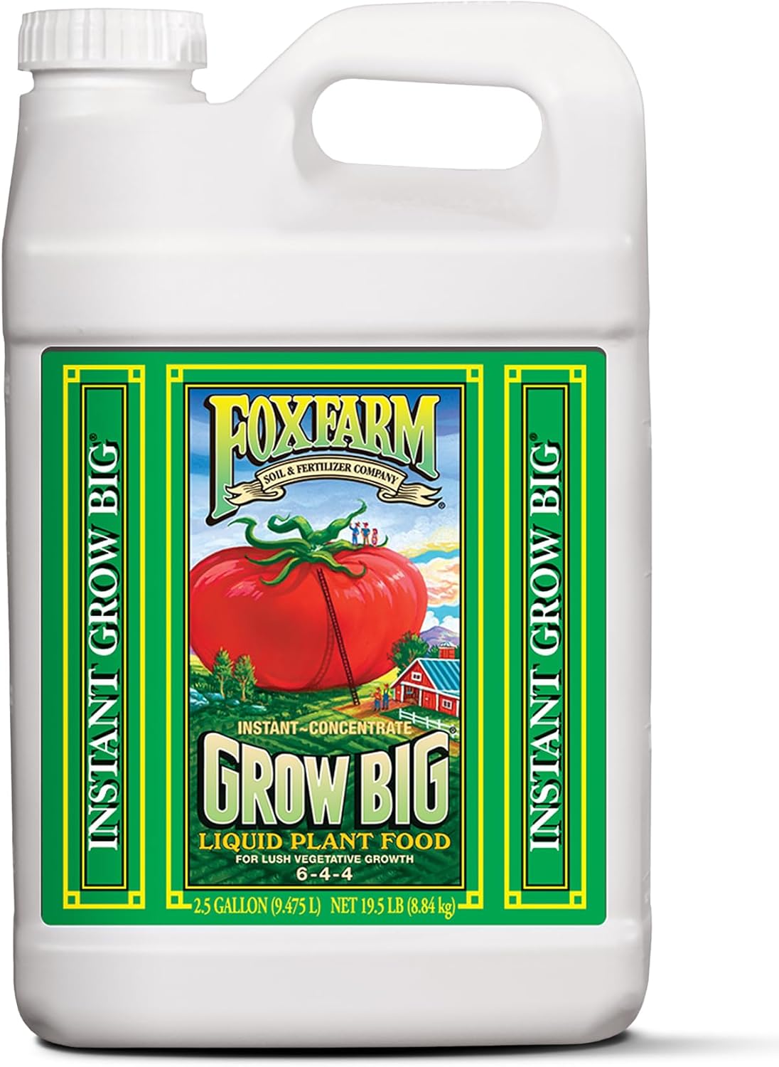 FoxFarm Grow Big Liquid Plant Food - Bloom Fertilizer for Flowers, Fruits, and Vegetables, Perfect for Indoor & Outdoor Potted Plants, NPK 6-4-4 (Pint)