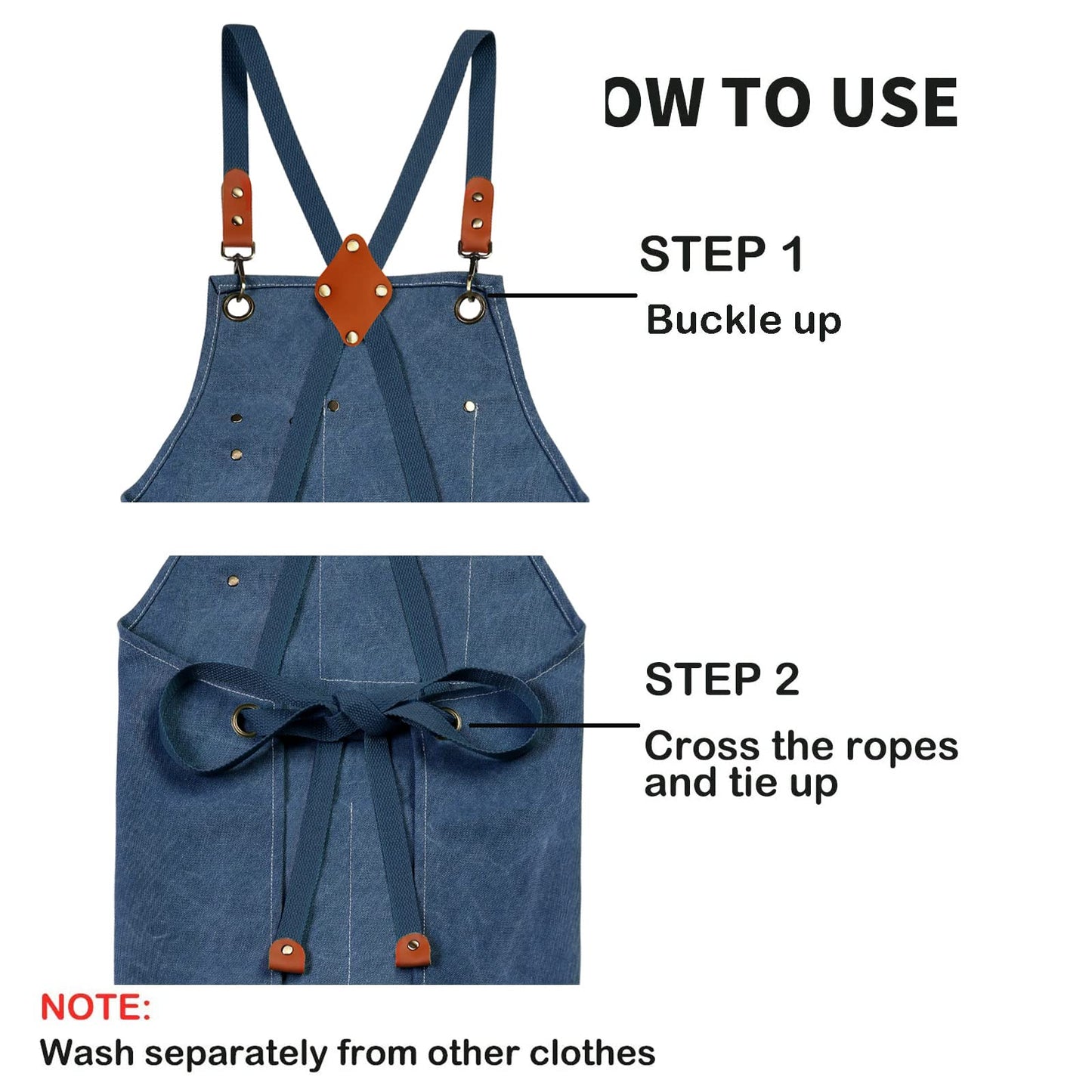 Chef Apron, Cotton Canvas Gardening Apron with Large Pockets for Men and Women,Kitchen Cooking Baking Bib Heavy Duty Adjustable Garden Apron