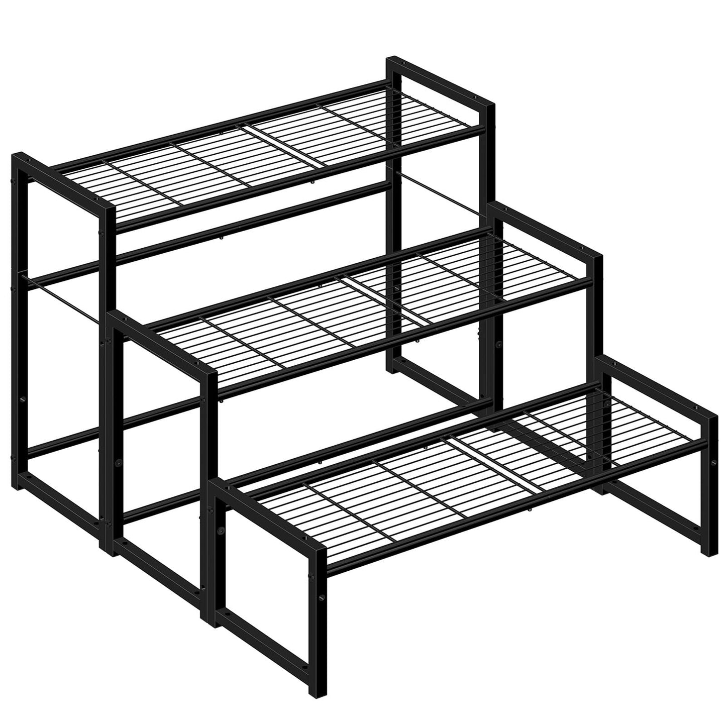 Simple Trending Plant Stand Outdoor Indoor 3 Tier Metal Waterproof Plant Shelf for Living Room Balcony Garden