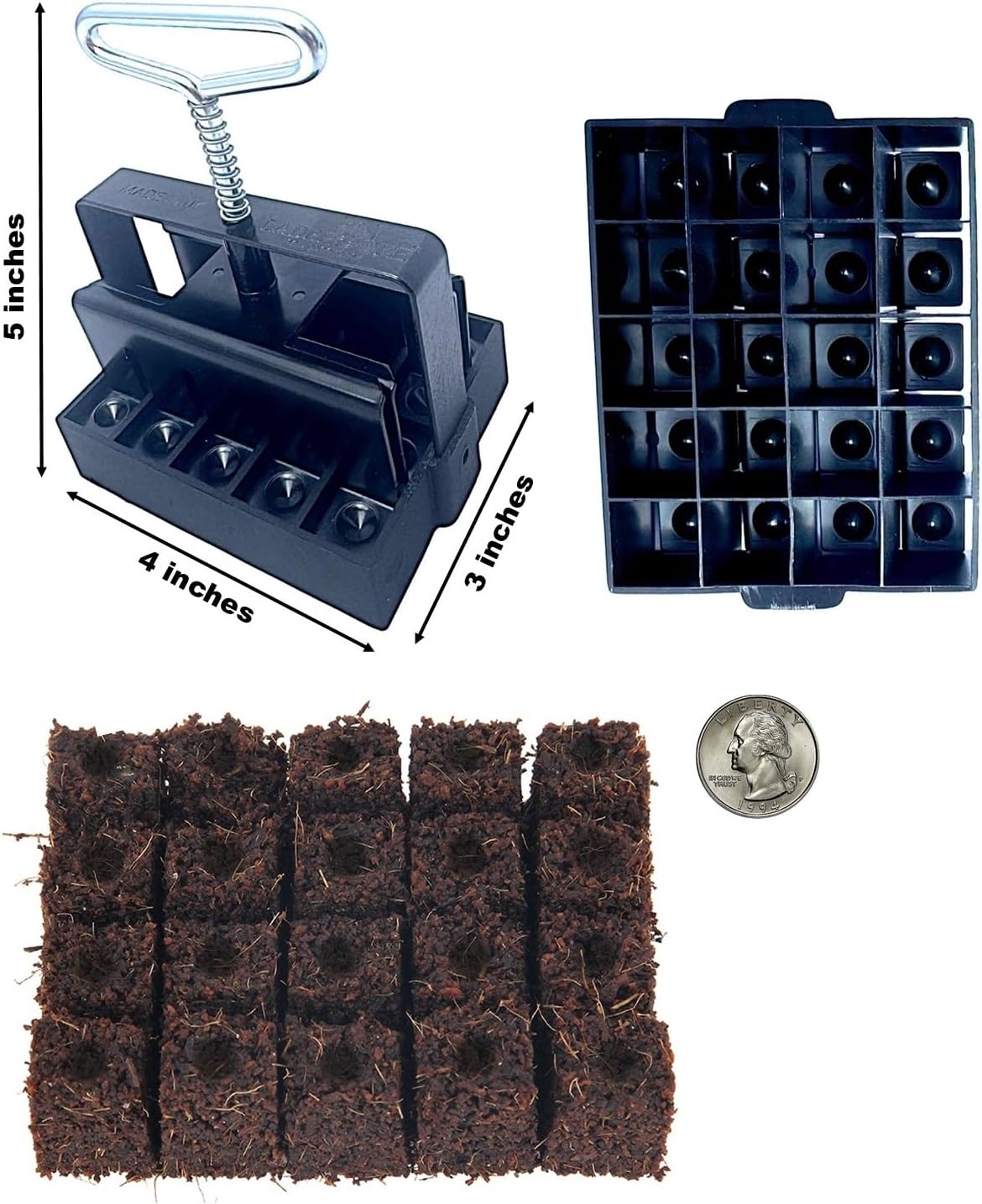 Ladbrooke Authentic Soil Block Maker Micro 20 Hand Held, Made in England