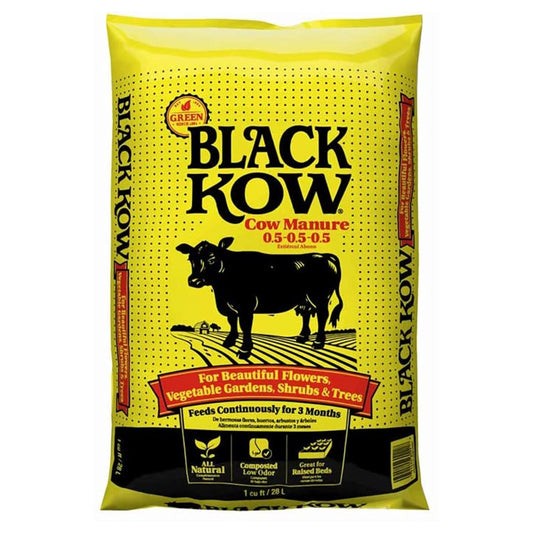 Black Kow Nitrogen Phosphate Composted Cow Manure and Fertilizer for Soil, Flowers, Potted Plants, Raised Beds, and Compost Tea, 1 cu ft/ 28L