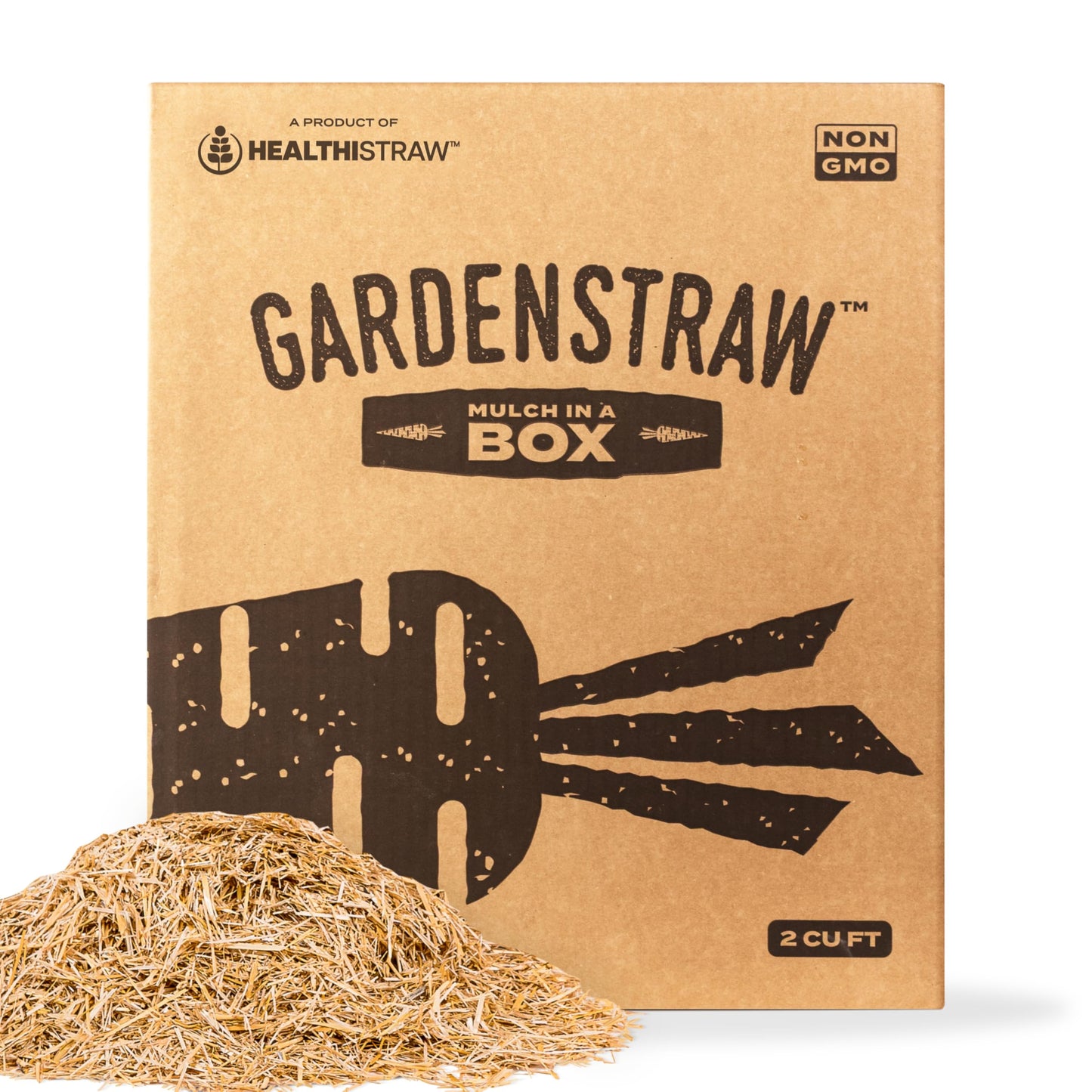 GardenStraw, 3 cu ft (20 lbs) Pack of 1 – All-Natural Mulch for Gardens, Vegetables Lawn Seeding – Water-Conserving, Weed-Suppressing Wheat Straw – Cleaned, Sustainably Sourced
