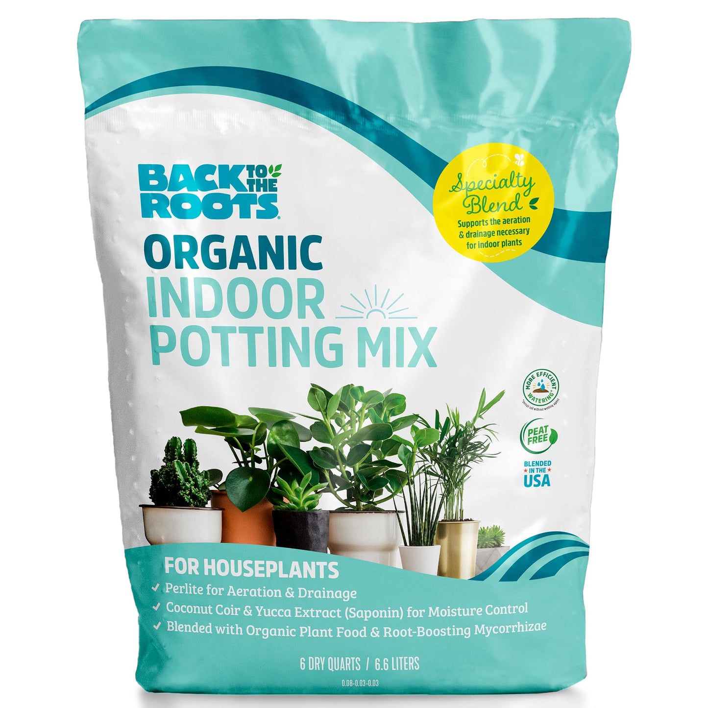 Back to the Roots 100% Organic Potting Mix (Value 12 Quart) | Premium Blend | Made in The USA