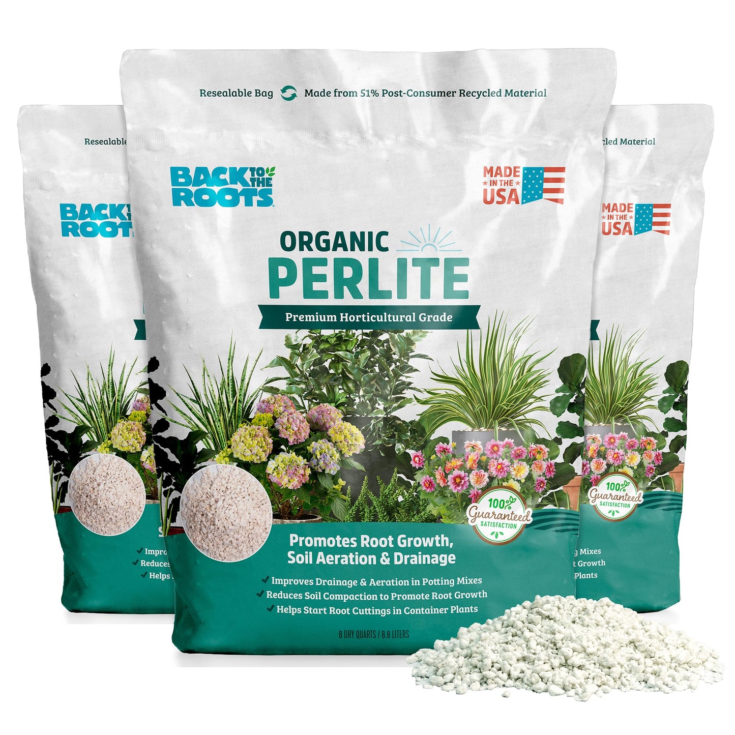 Back to the Roots Organic Worm Castings for Plants, Natural Fertilizer and Soil Enhancer for Gardening, Made in The USA, 5lb