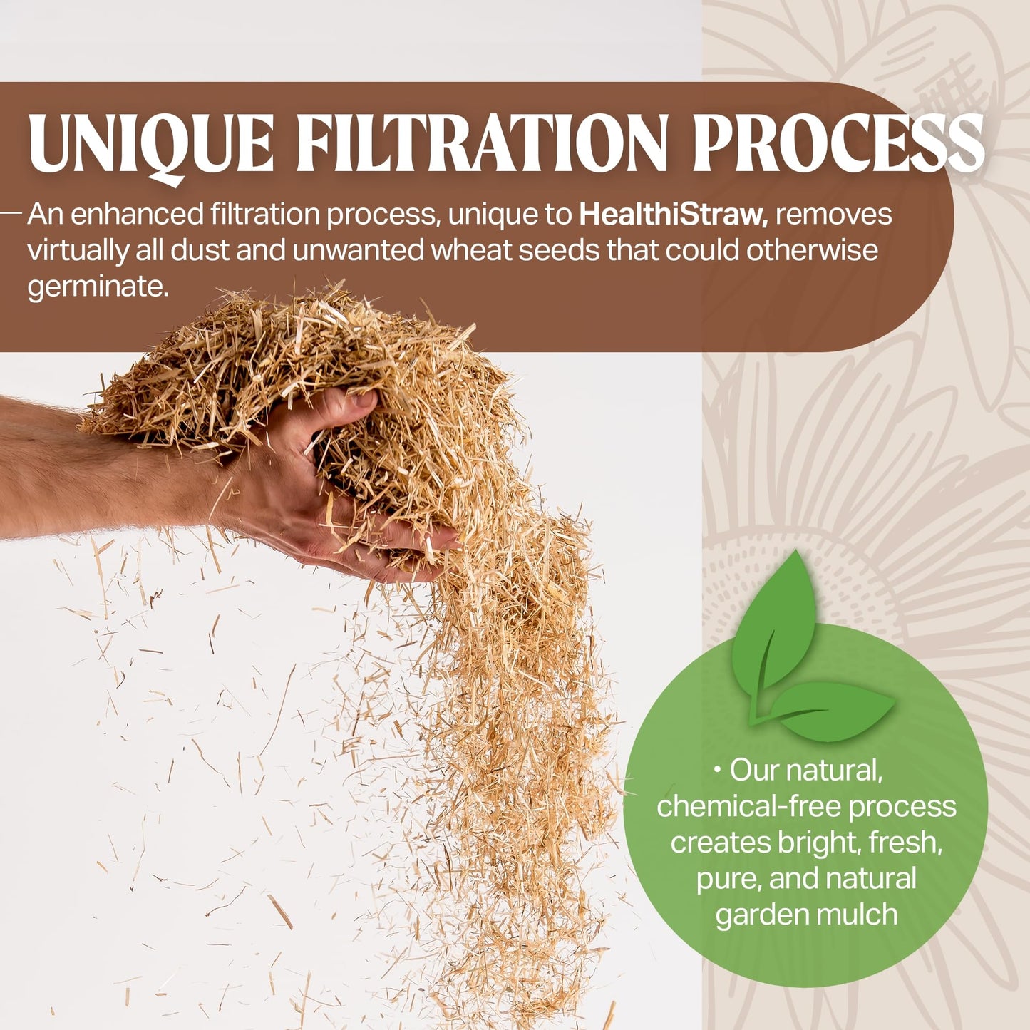 GardenStraw, 3 cu ft (20 lbs) Pack of 1 – All-Natural Mulch for Gardens, Vegetables Lawn Seeding – Water-Conserving, Weed-Suppressing Wheat Straw – Cleaned, Sustainably Sourced