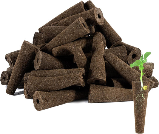 MAQIHAN 50 Grow Sponges for Hydroponics - Seed Pods for Garden Seed Starter Pods Growing System Plant for Seed Plugs Garden Cube Sponges Replacement
