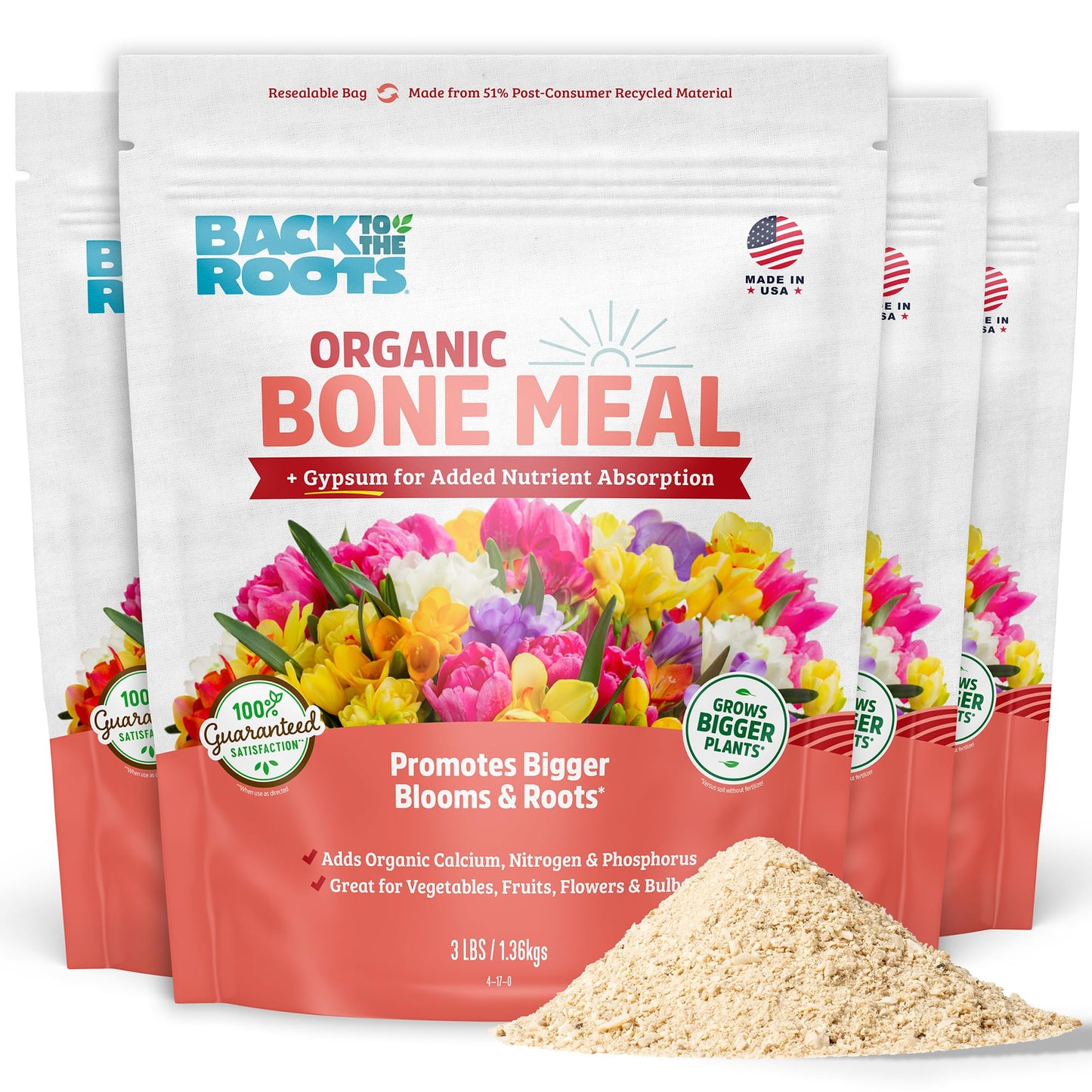 Back to the Roots Organic Worm Castings for Plants, Natural Fertilizer and Soil Enhancer for Gardening, Made in The USA, 5lb