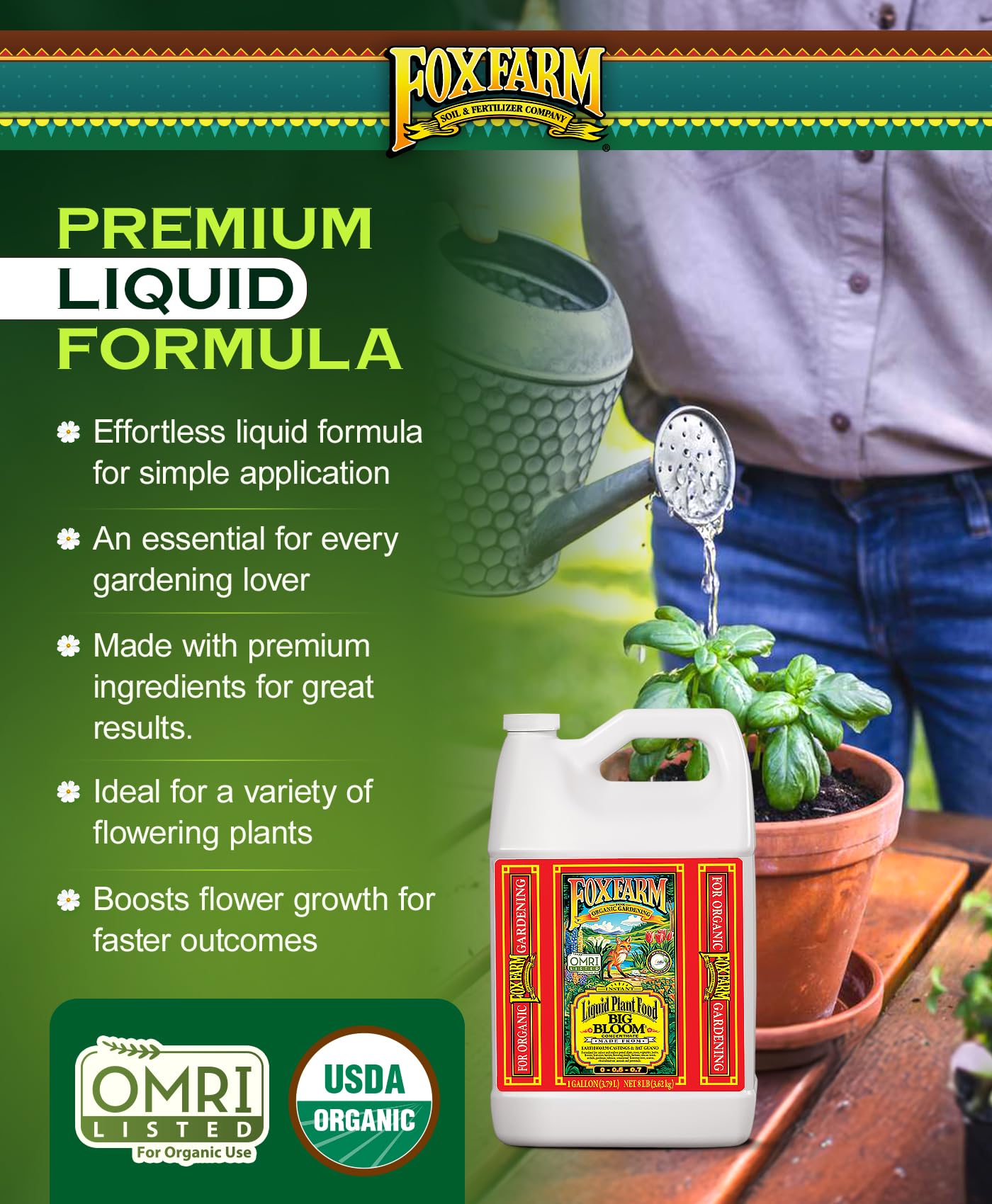 FoxFarm Liquid Nutrient Trio Hydro Formula: Big Bloom, Grow Big Hydro & Tiger Bloom - for Hydroponic Gardening, Green Growth, Buds & Late-Season Flowers, (3-32 oz Bottles)