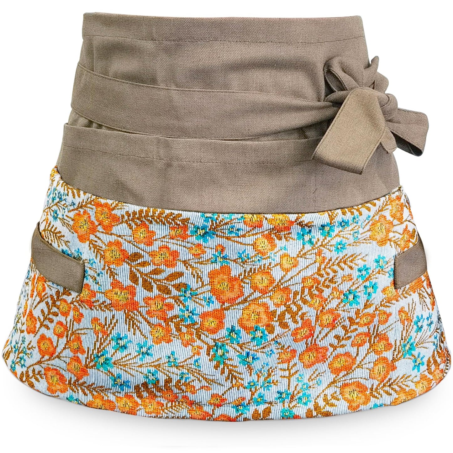 Garden Apron for Woman, Serve Apron Cute, Flora Half Apron with 8 Pockets, Valentines Gift for Mom Wife Girlfriend