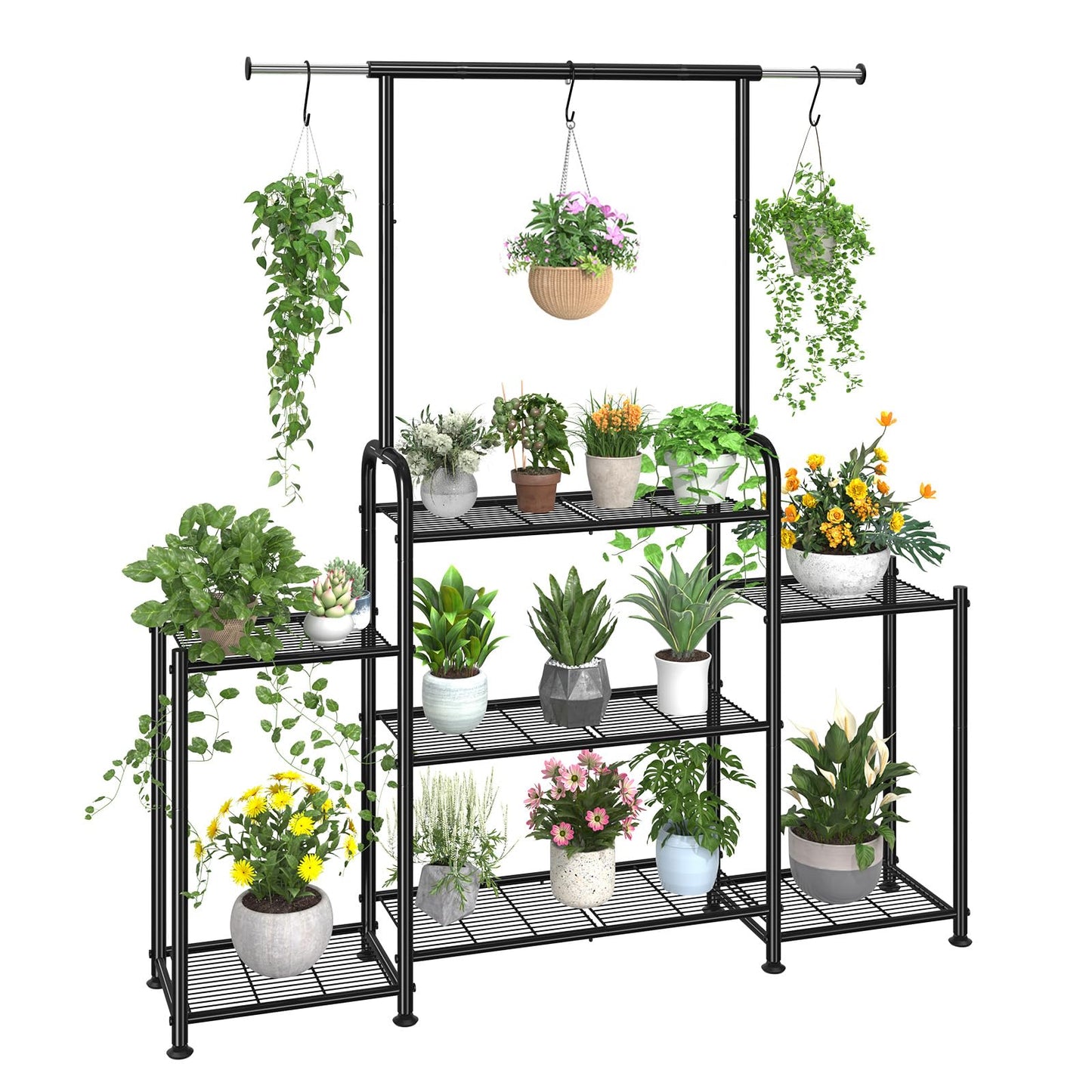 Simple Trending Plant Stand Outdoor Indoor 3 Tier Metal Waterproof Plant Shelf for Living Room Balcony Garden