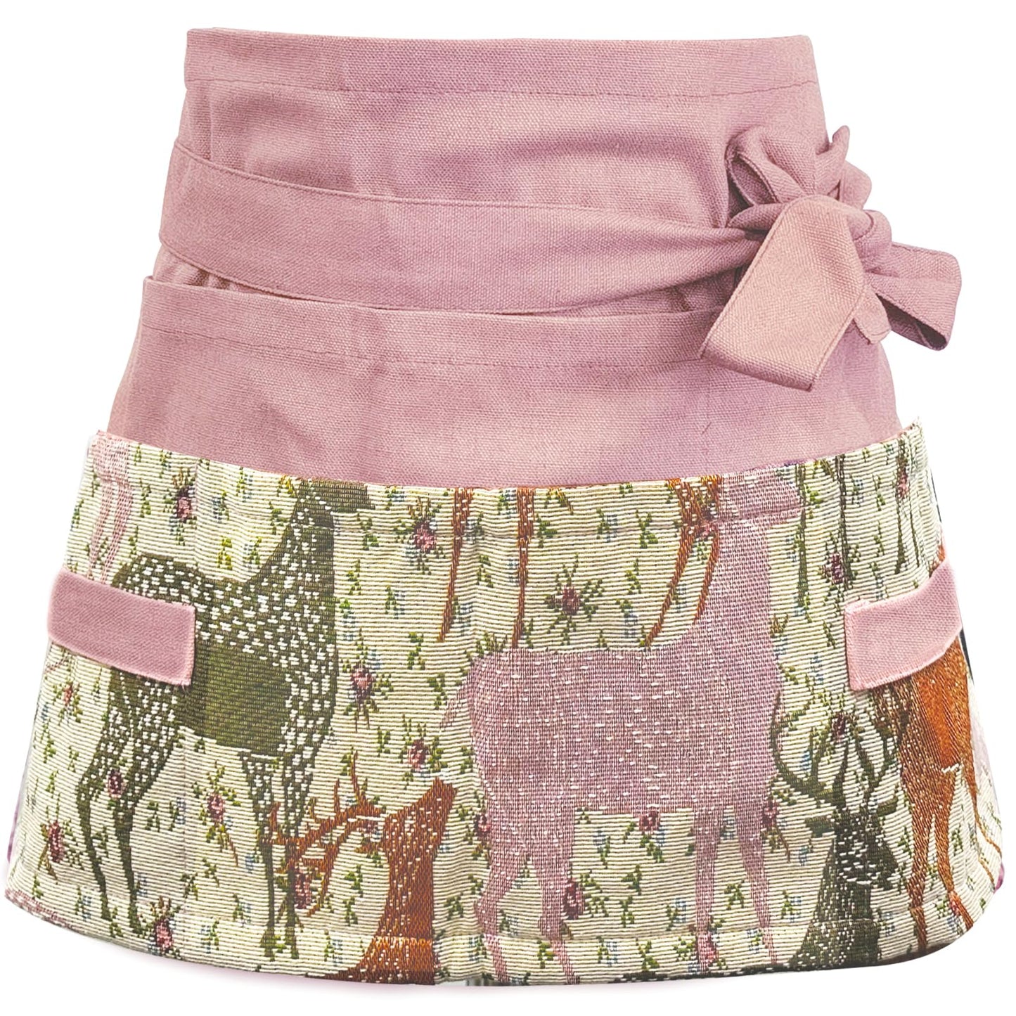 Garden Apron for Woman, Serve Apron Cute, Flora Half Apron with 8 Pockets, Valentines Gift for Mom Wife Girlfriend