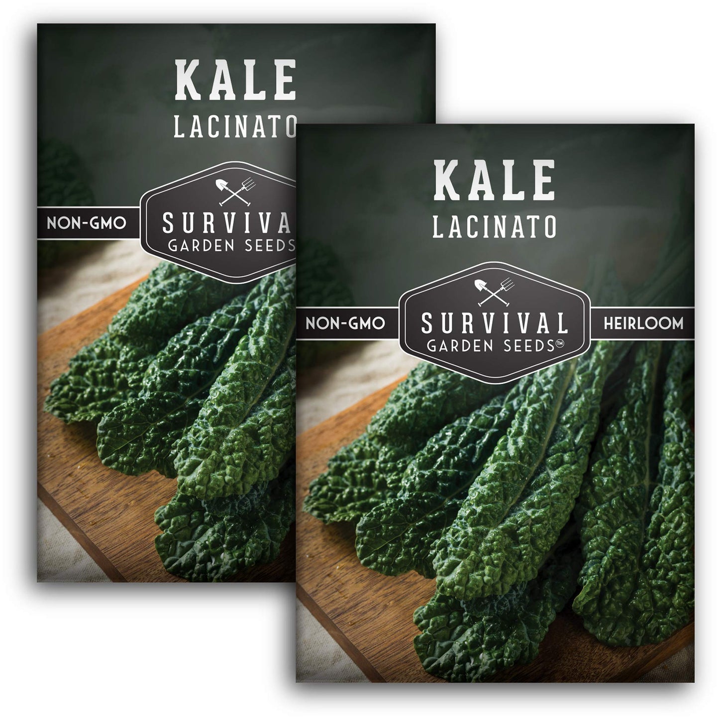 Lacinato Kale Seeds for Planting Outdoors or Indoors – Heirloom Dinosaur Tuscan Kale Variety – Cold Hardy Green for Fall & Spring Vegetable Gardens - Survival Garden Seeds (1 Pack)