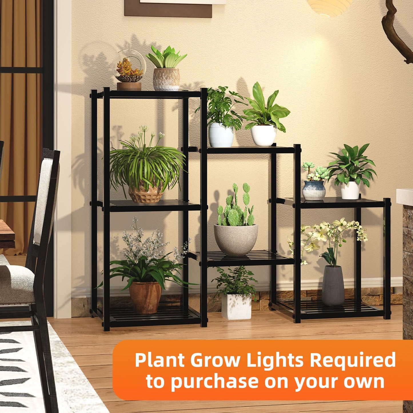 Simple Trending Plant Stand Outdoor Indoor 3 Tier Metal Waterproof Plant Shelf for Living Room Balcony Garden