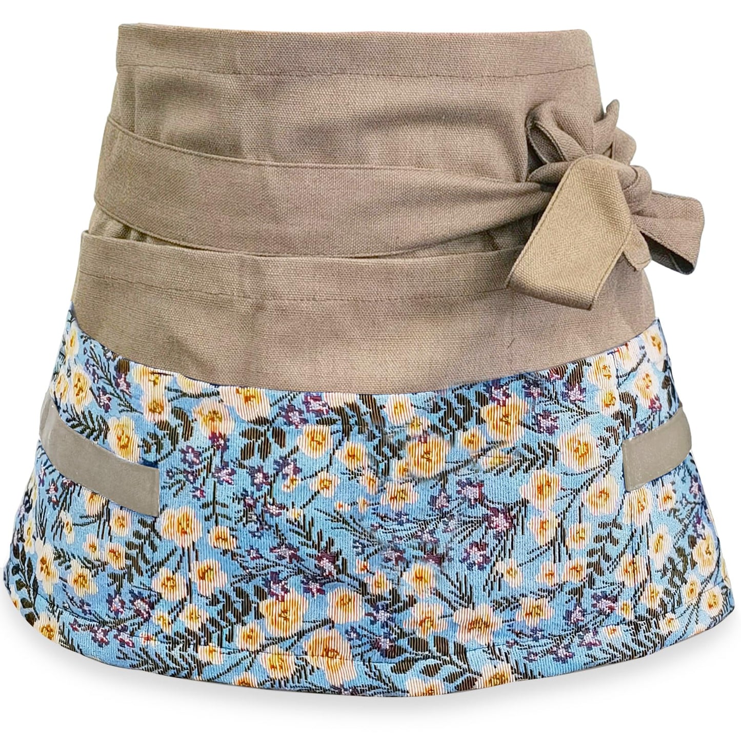 Garden Apron for Woman, Serve Apron Cute, Flora Half Apron with 8 Pockets, Valentines Gift for Mom Wife Girlfriend