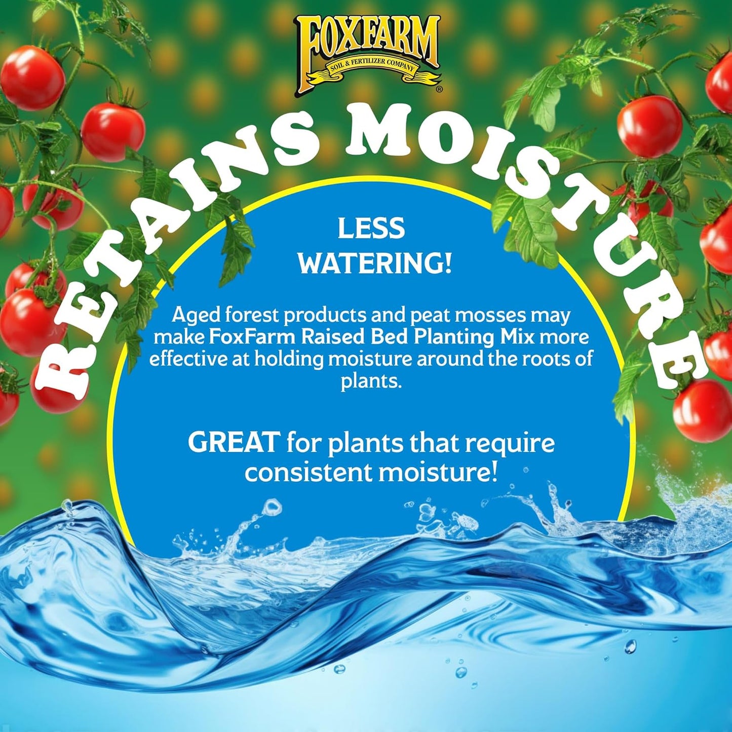 FoxFarm Raised Bed Planting Mix, 1.5cu ft - All-Purpose Garden Soil with Earthworm Castings & Oyster Shell - Ready-to-Use Blend for Vegetables, Flowers, Fruits & Herbs