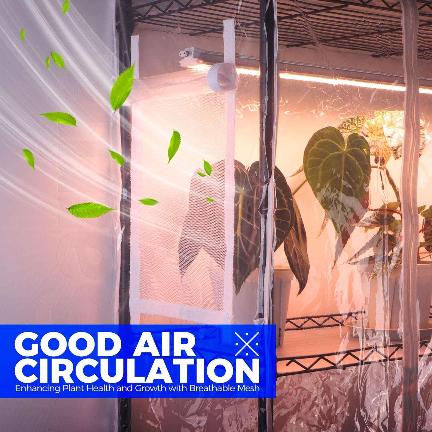 Barrina CX6 Plant Stand with Grow Lights, 3FT T8 30W(Per Light) Full Spectrum Yellow LED Plant Lights, Indoor Plant Shelf for Multiple Plants with On/Off Timer Socket, 6-Tier 35.4"x13.8"x70.9"