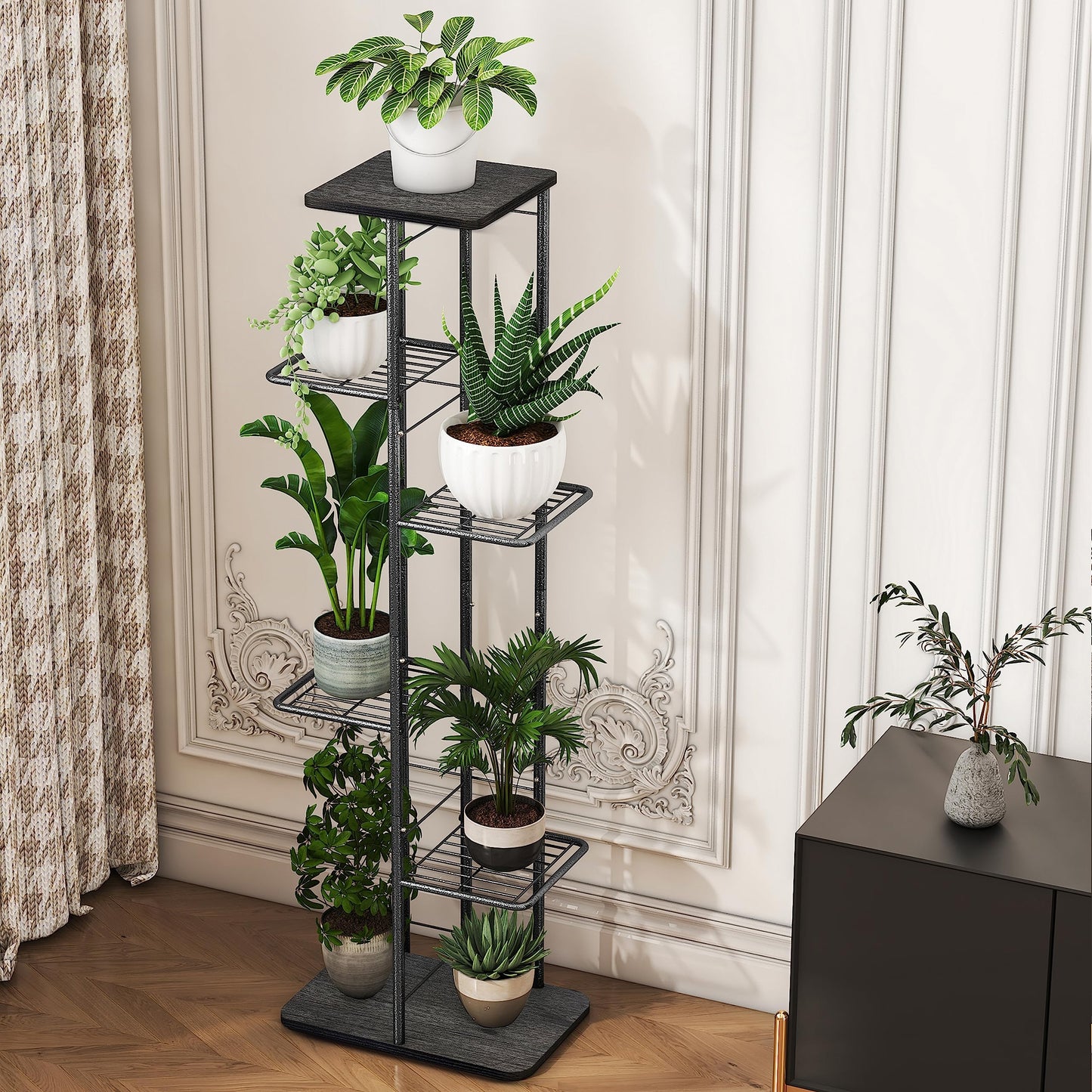Simple Trending Plant Stand Outdoor Indoor 3 Tier Metal Waterproof Plant Shelf for Living Room Balcony Garden