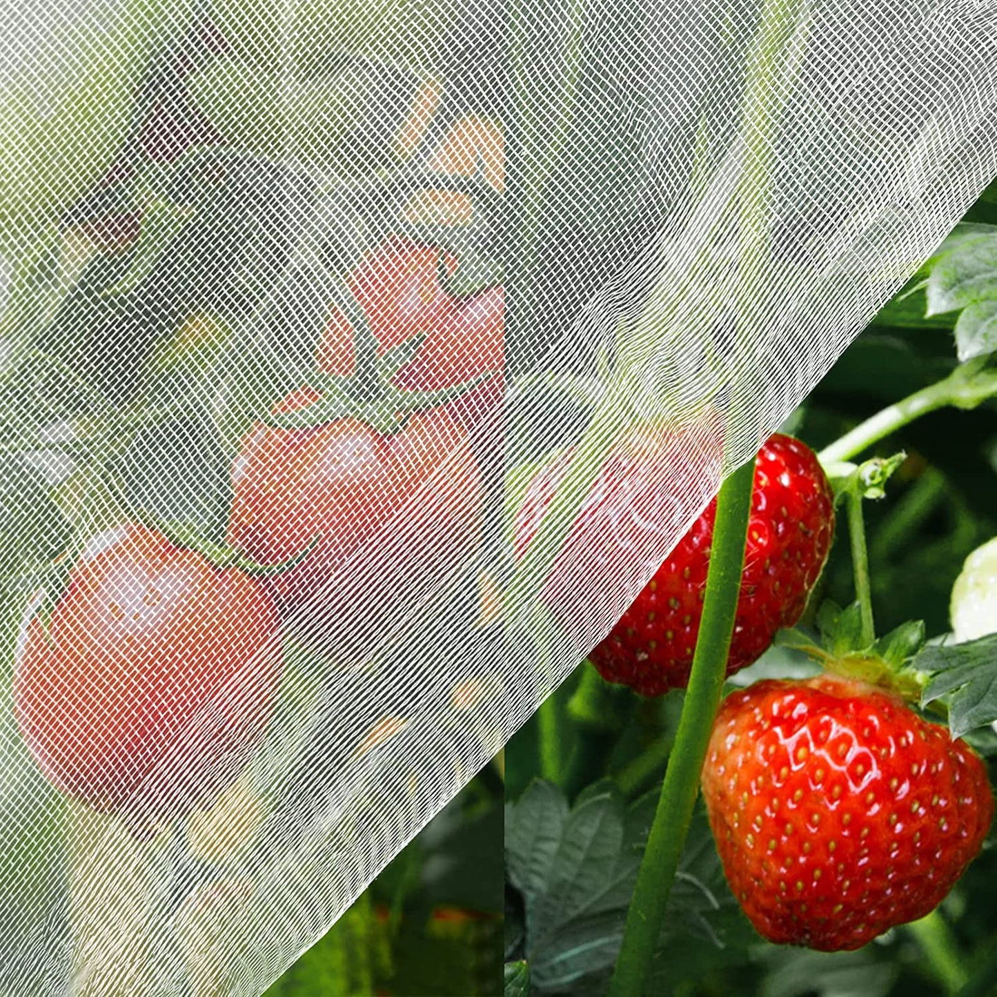 Unves Garden Netting, 10 x 50 Ft Insect Bird Netting for Garden Protection, Ultra Fine Mesh Mosquito Net for Patio Vegetable Plants Fruit Tree, Birds Pests Bugs Plant Covers