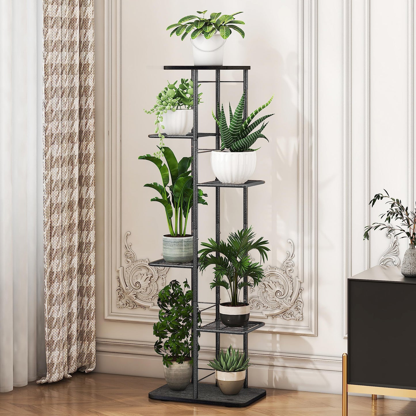 Simple Trending Plant Stand Outdoor Indoor 3 Tier Metal Waterproof Plant Shelf for Living Room Balcony Garden